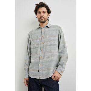 NWT Rails Men's Gray Striped Ivan Button Down shirt Grey Serape Large